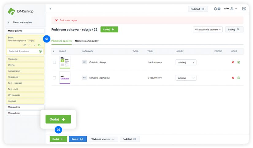 Jak podpiąć newsa?